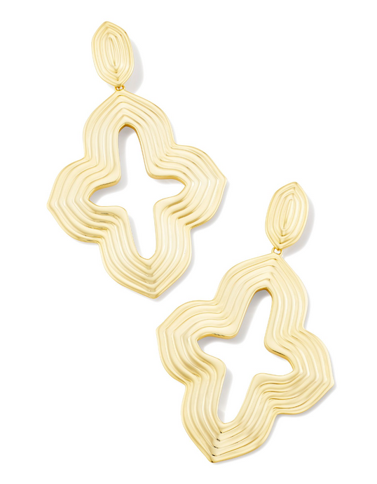 Abbie Metal Statement Earrings in Gold - Kendra Scott