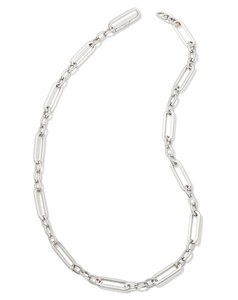 Heather Link and Chain Necklace in Silver - Kendra Scott