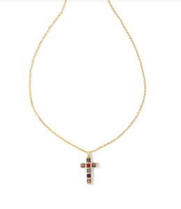 Gracie Gold Cross Short Pendant Necklace in Multi Mix - Kendra Scott