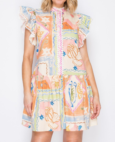 Pastel Voyage Mini Dress Medium Pastel Voyage Mini Dress Medium