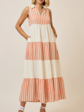 open lace back dress Petra Dress Peachykeen / Rust