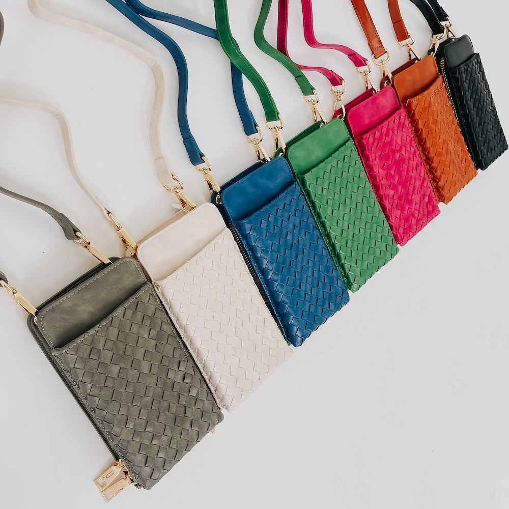 Woven Double Duty Phone Bag Wholesale-Crossbody Bag-Pretty Simple