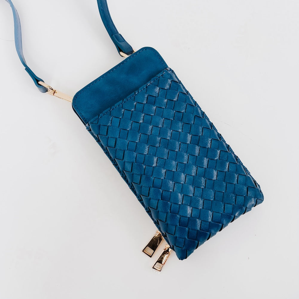 Woven Double Duty Phone Bag Wholesale-Crossbody Bag-Pretty Simple