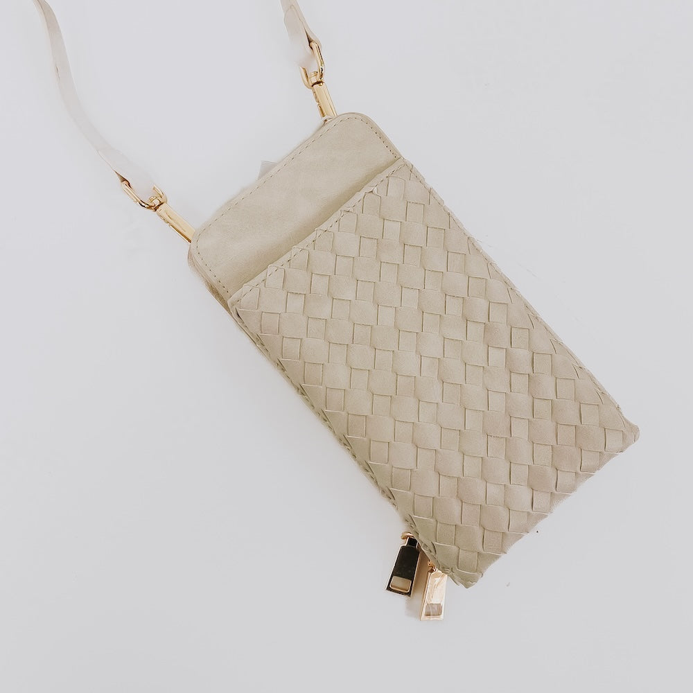 Woven Double Duty Phone Bag Wholesale-Crossbody Bag-Pretty Simple