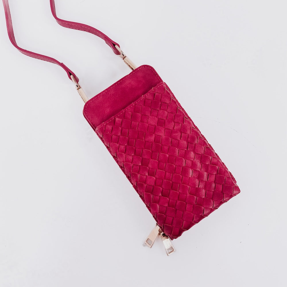 Woven Double Duty Phone Bag Wholesale-Crossbody Bag-Pretty Simple