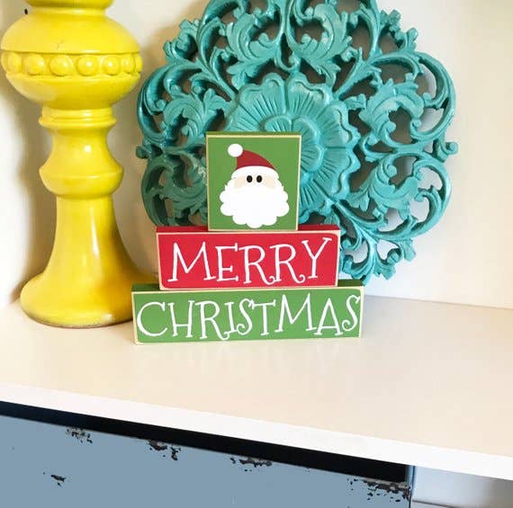 Santa Merry Christmas Blocks