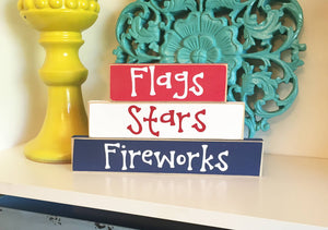 4th of July Stacked Blocks