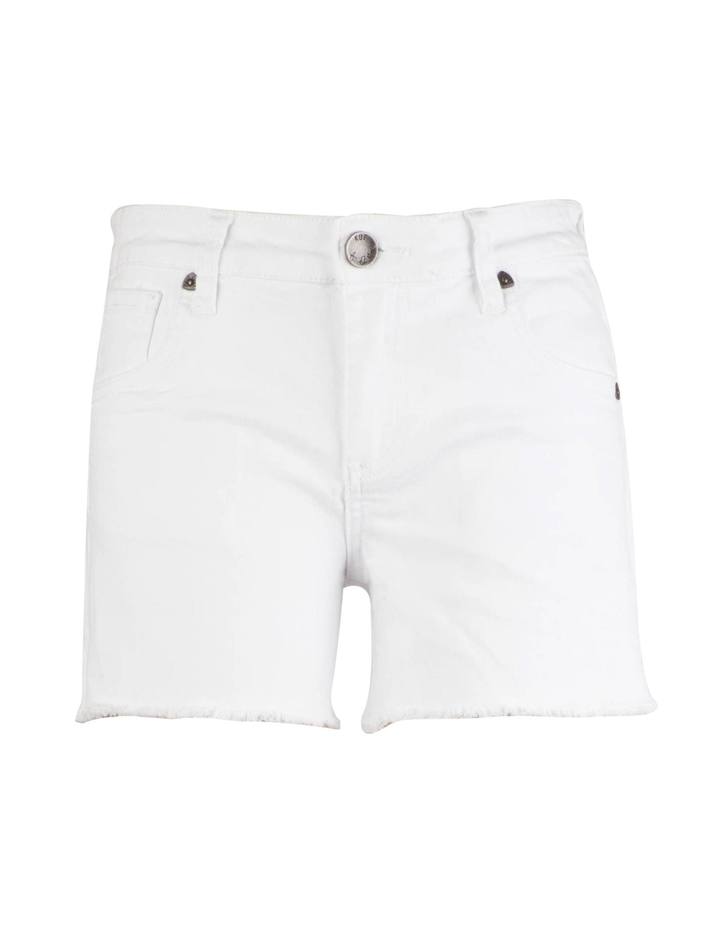 Gidget White Fray Shorts