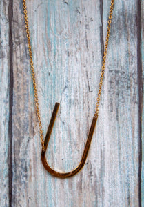 Large Initial Necklace in Gold & Silver