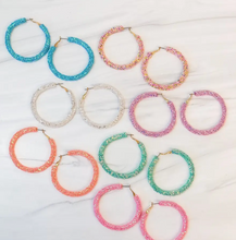 Glitter Hoop Earrings