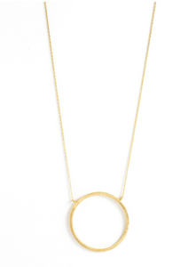 Simple Etched Circle Necklace