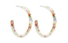 Marbled Acrylic Oval Hoops