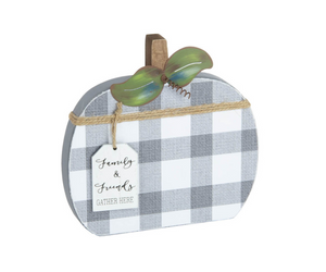 MEDIUM GRAY CHECKED PUMPKIN