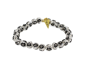 Erimish Shamballa Snow Leopard Beaded Bracelet