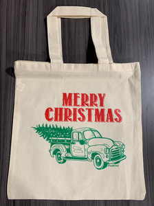 Merry Christmas Truck Tote