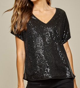 Sequin Dolman Top