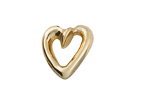 Gold Piercing H Art 2 Stud - UNO de 50