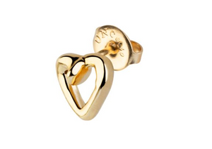 Gold Piercing H Art 2 Stud - UNO de 50