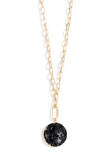 Marble Round Stone Chain Necklace