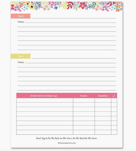 Meeting Notes Pad