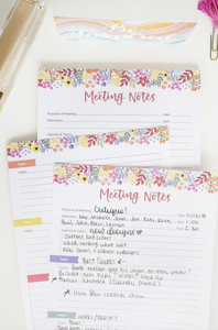 Meeting Notes Pad