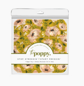 Floral Poppy Bubble Pop It Fidget Toy