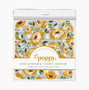 Floral Poppy Bubble Pop It Fidget Toy