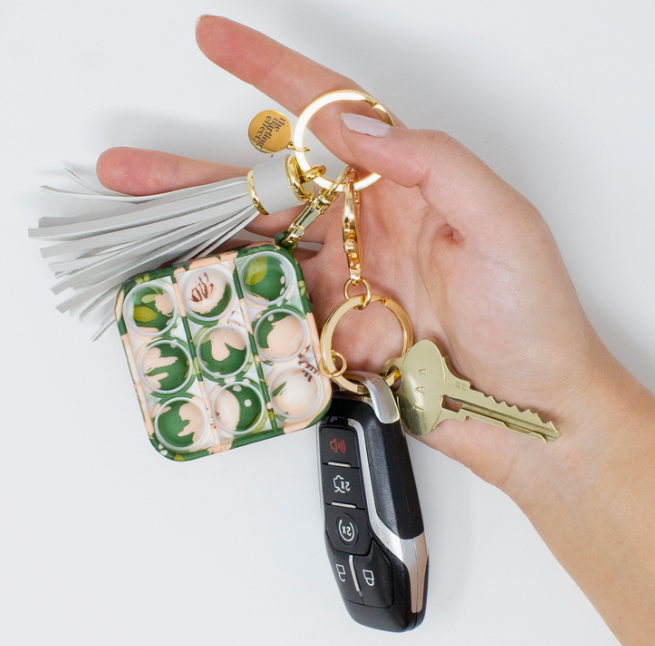 Flavored Lip Balm & Pop It Fidget Keychain Set