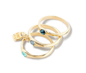 Gold Happy Blue Ring - UNO de 50