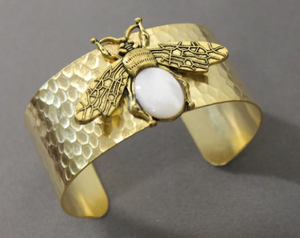 Gold Bee Cuff Bracelet