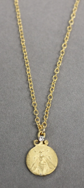 Gold Bee Necklace