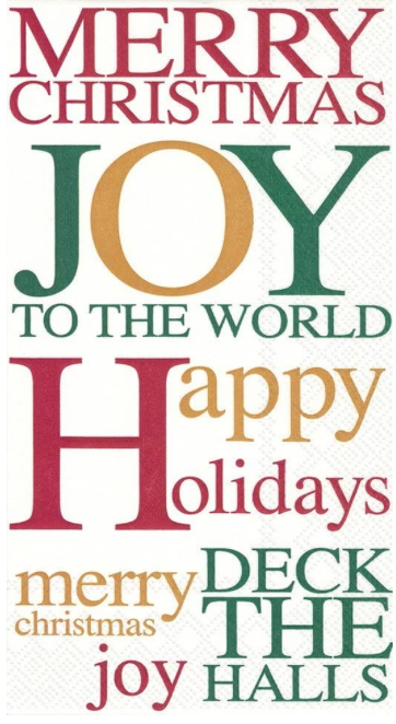 Joy to the  Paper Guest Towel Napkins
