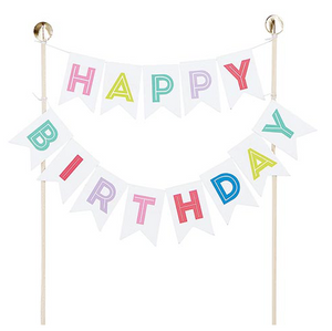 Garland Cake Topper - Happy Birthday