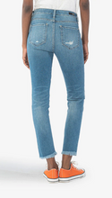 Reese High Rise Fab Ab Fray Hem Ankle Jeans