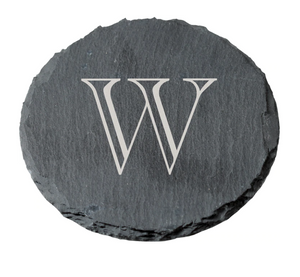 Personalizable Circle Slate Coaster