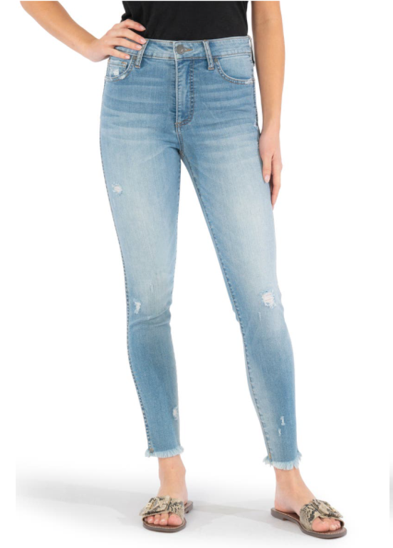 Connie Fab Ab High Waist Ankle Skinny Jeans - Preferable Wash
