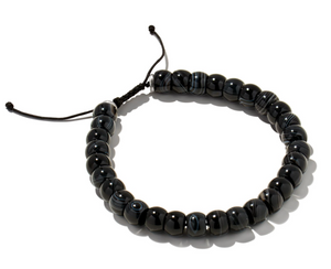 Cade Oxidized Sterling Silver Bracelet in Black Banded Agate - Kendra Scott