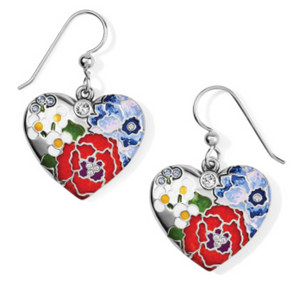 Blossom Hill Heart French Wire Earrings - Brighton