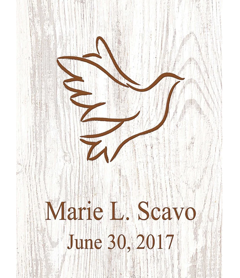 Personalized White Faux Wood Small Sign (3.5x5)