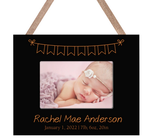 Personalizable Black Hanging Photo Frame