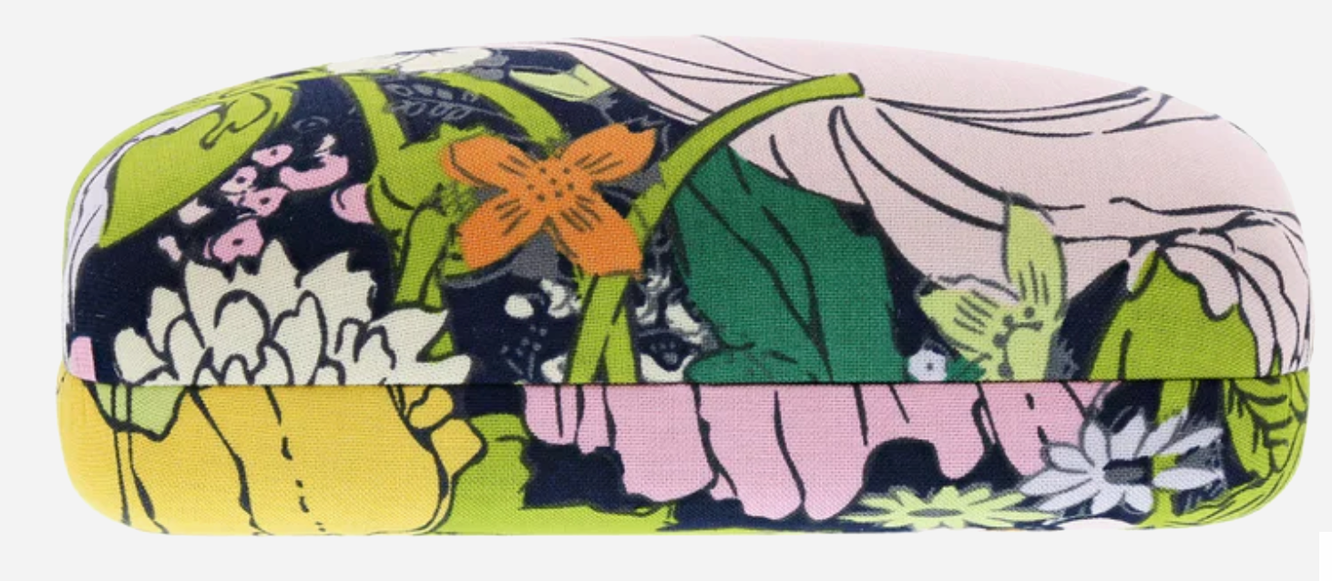 Vera Bradley Clamshell Sunglasses Case Women in Bloom Boom Green