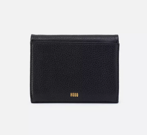 Black Lumen Medium Bifold Compact Wallet - HOBO