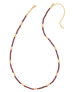 Britt Gold Choker Necklace in Burgundy Garnet - Kendra Scott