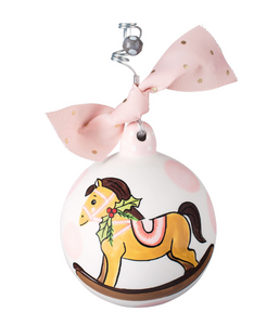 Pink Baby's 1st Rocking Horse Ornament