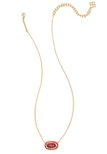 Baguette Elisa Gold Pendant Necklace in Red Mix - Kendra Scott