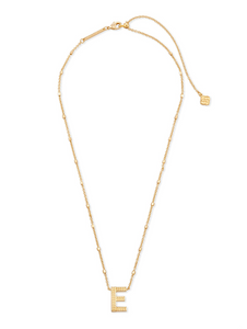 Letter E Pendant Necklace in Gold - Kendra Scott