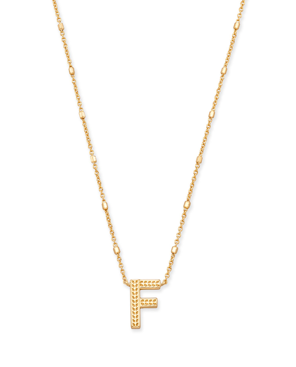 Letter F Pendant Necklace in Gold - Kendra Scott