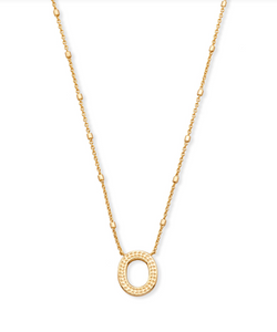 Letter O Pendant Necklace in Gold - Kendra Scott