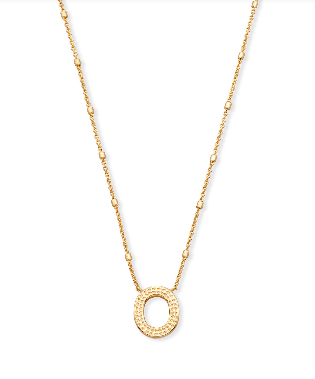 Letter O Pendant Necklace in Gold - Kendra Scott