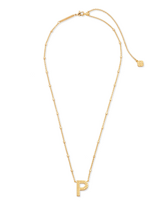 Letter P Pendant Necklace in Gold - Kendra Scott